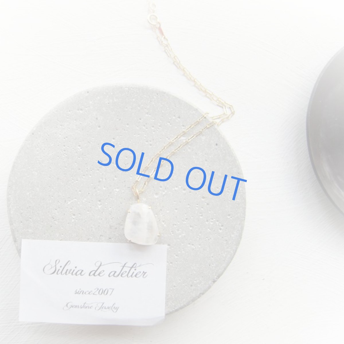 画像5: ＜１点もの・B＞レインボームーンストーン　ファンシーシェイプローズカット　ペンダント　14kgf約50cm (5)