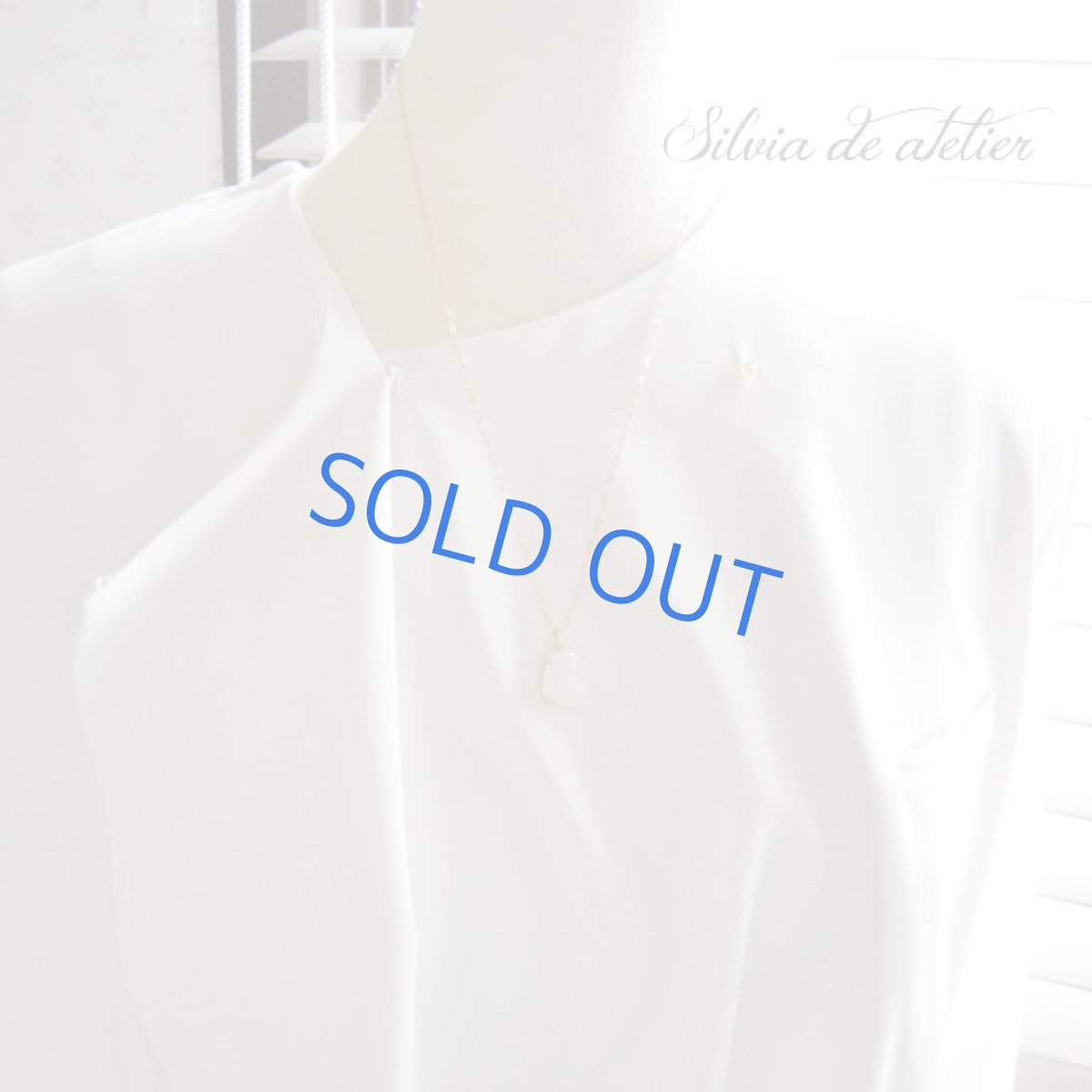 画像8: ＜１点もの・B＞レインボームーンストーン　ファンシーシェイプローズカット　ペンダント　14kgf約50cm (8)