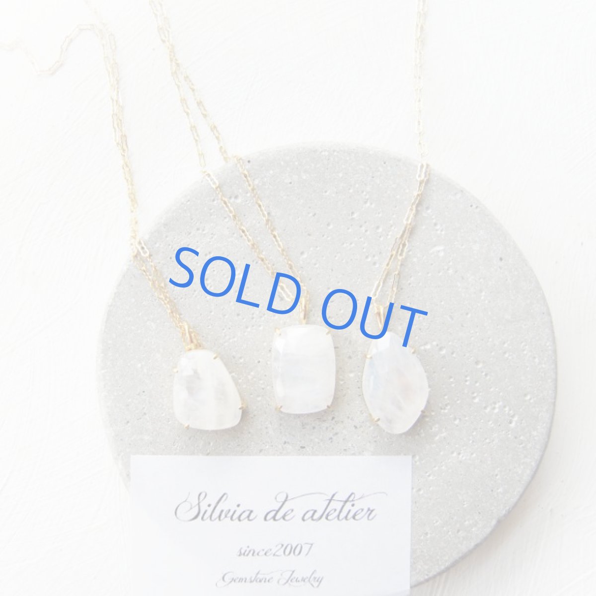 画像7: ＜１点もの・B＞レインボームーンストーン　ファンシーシェイプローズカット　ペンダント　14kgf約50cm (7)