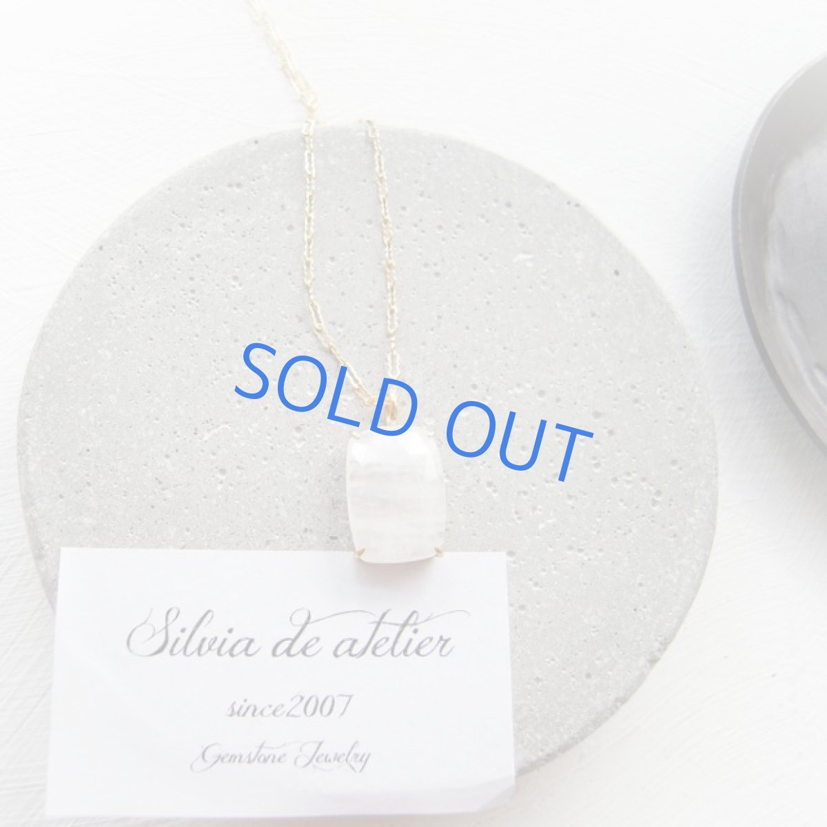 画像3: ＜１点もの・C＞レインボームーンストーン　ファンシーシェイプローズカット　ペンダント　14kgf約50cm (3)