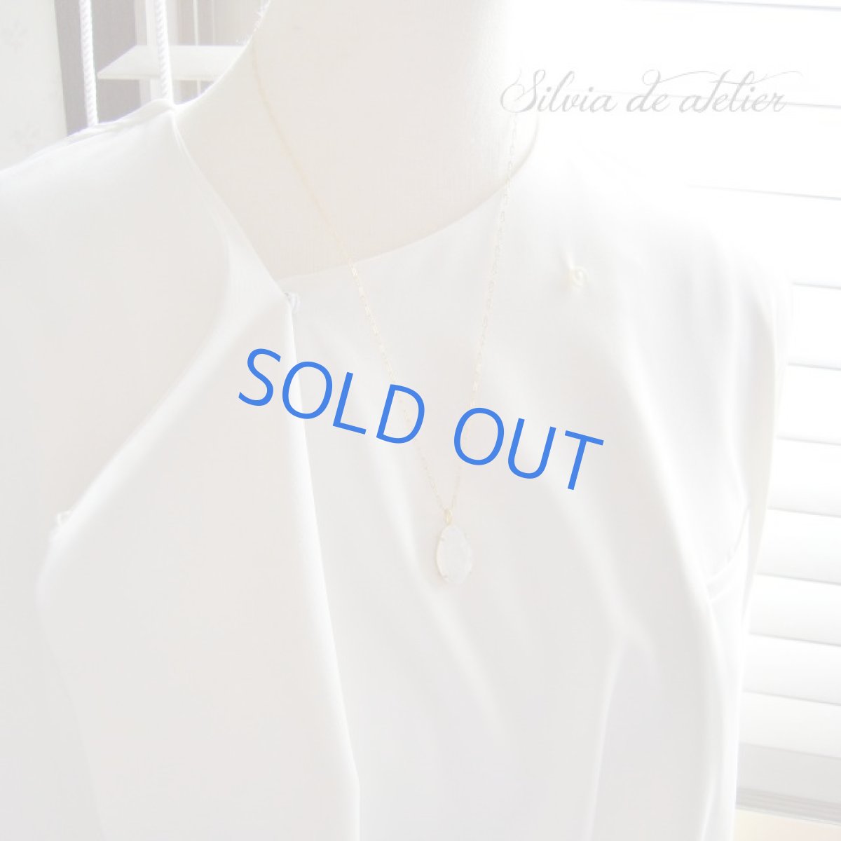 画像6: ＜１点もの・A＞レインボームーンストーン　ファンシーシェイプローズカット　ペンダント　14kgf約50cm (6)