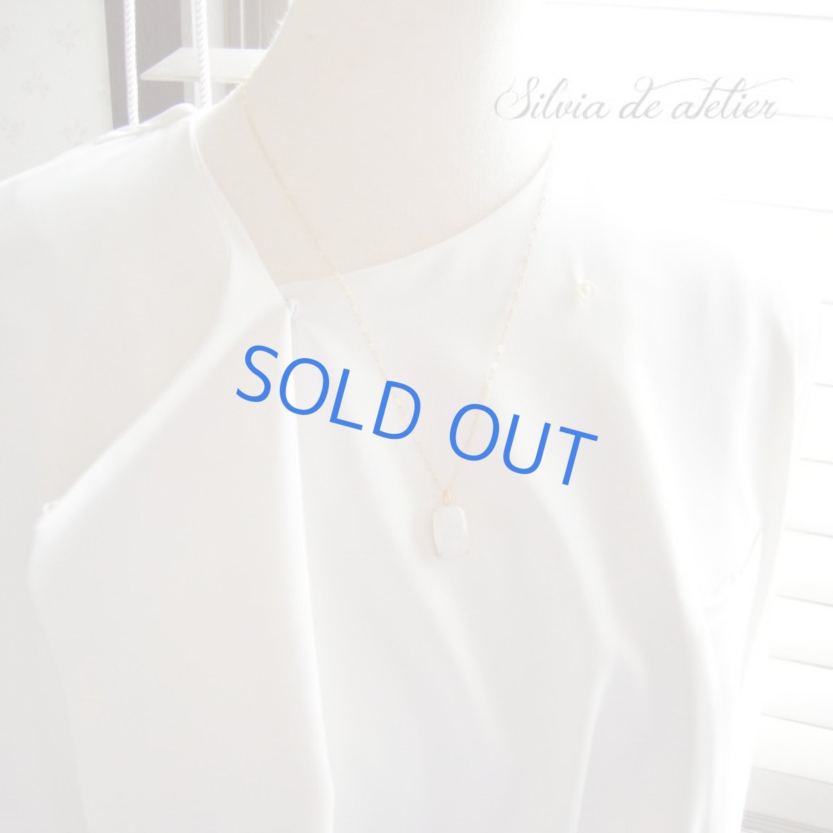 画像7: ＜１点もの・C＞レインボームーンストーン　ファンシーシェイプローズカット　ペンダント　14kgf約50cm (7)