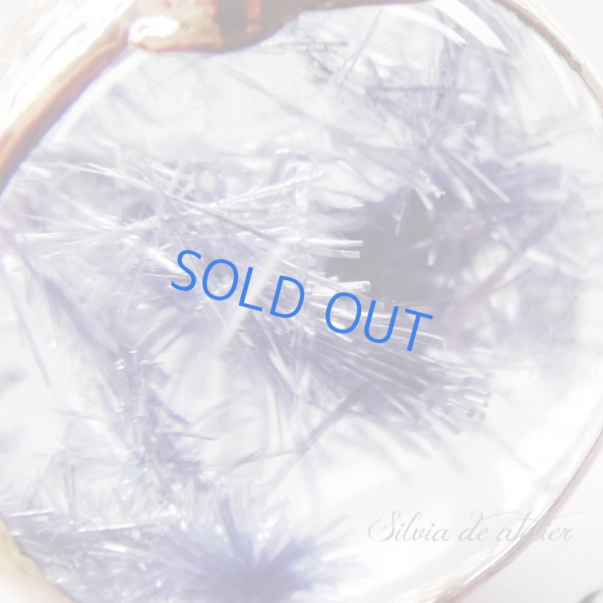 画像2: 1点もの　デュモルチェライトインクォーツ　ペンダント　14kgfチェーン約50cm (2)