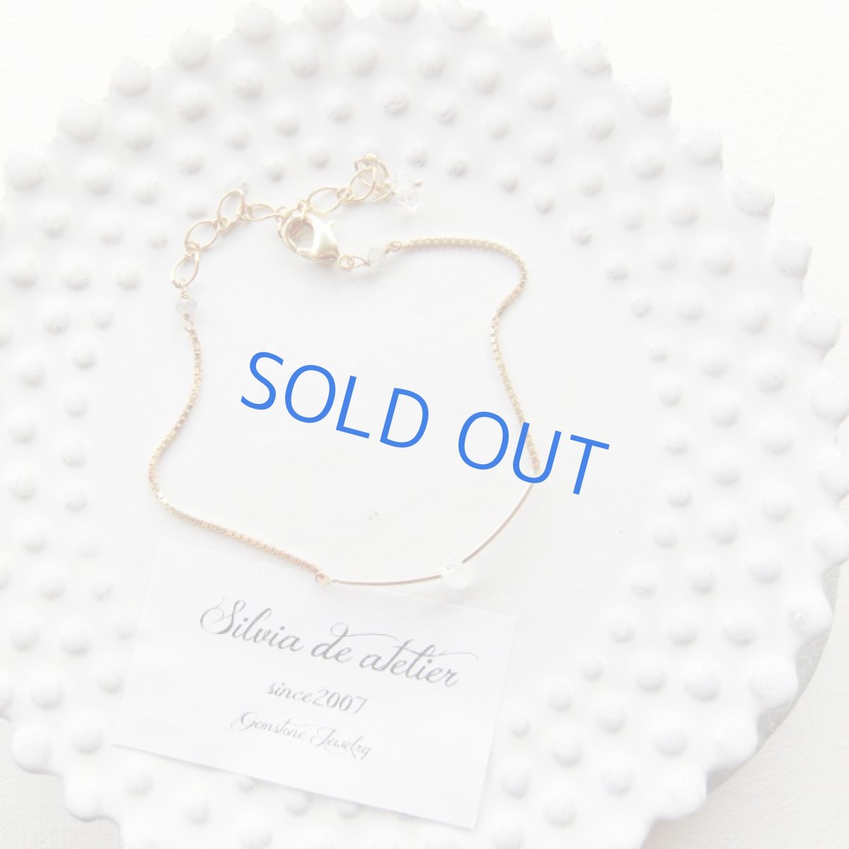 画像3: 1点もの　NYハーキマーダイヤモンド　ゴールドチェーンブレスレット (3)