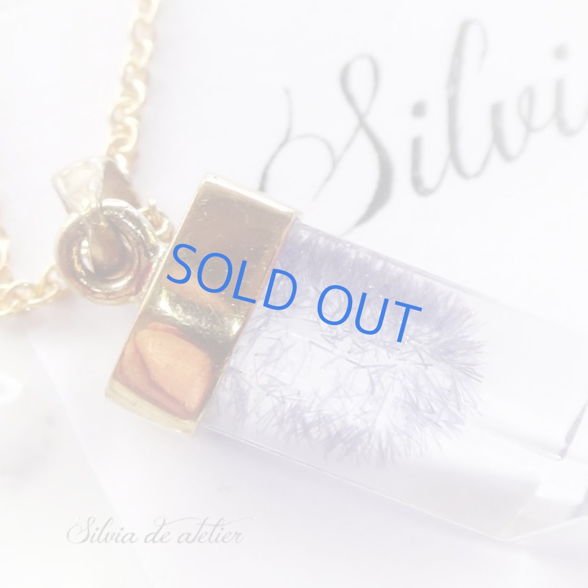 画像2: ＜1点もの・B>　デュモルチェライトインクォーツ　クラスタータイプ　ペンダント　14kgfチェーン約50cm (2)