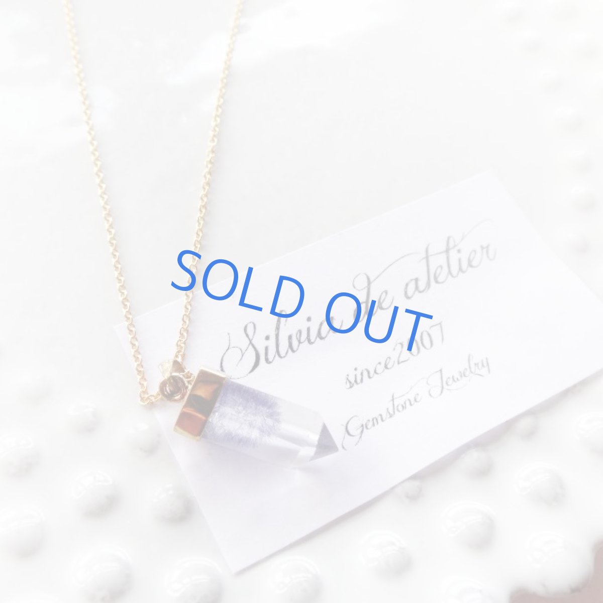 画像4: ＜1点もの・B>　デュモルチェライトインクォーツ　クラスタータイプ　ペンダント　14kgfチェーン約50cm (4)