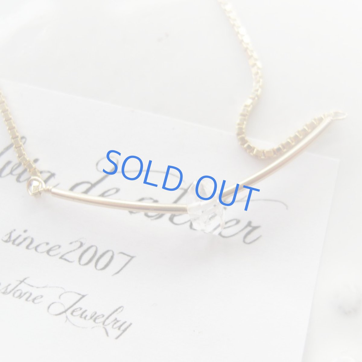 画像2: 1点もの　NYハーキマーダイヤモンド　ゴールドチェーンブレスレット (2)