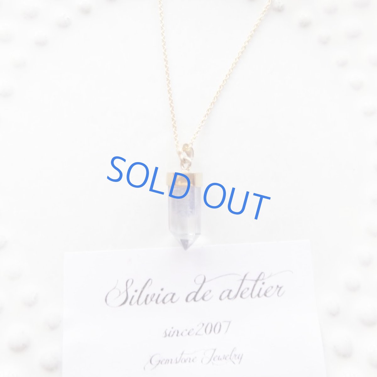 画像3: ＜1点もの・B>　デュモルチェライトインクォーツ　クラスタータイプ　ペンダント　14kgfチェーン約50cm (3)