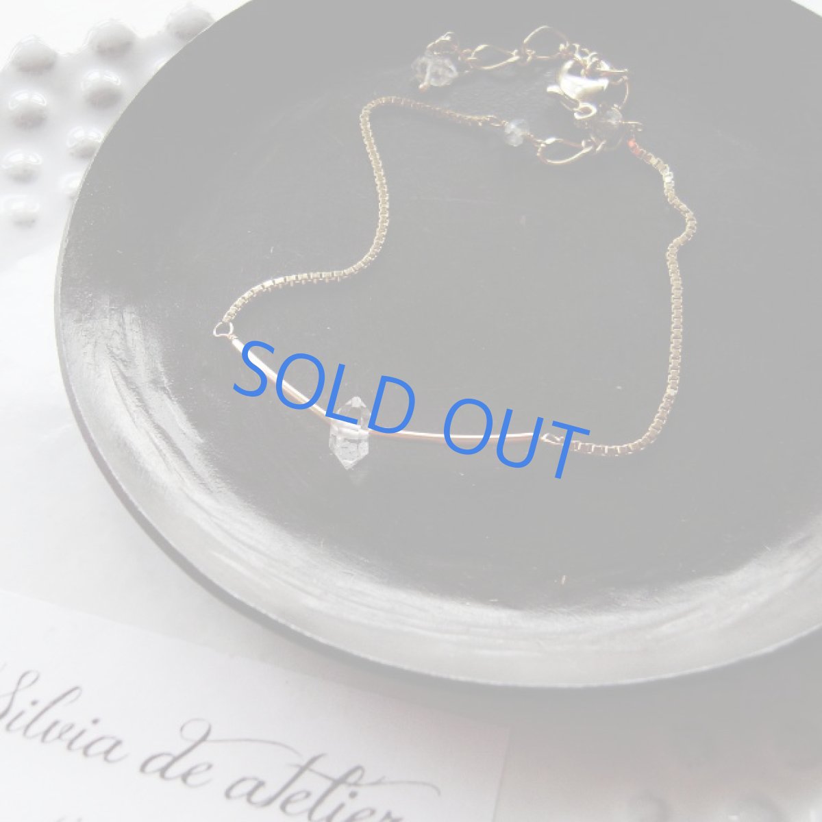 画像4: 1点もの　NYハーキマーダイヤモンド　ゴールドチェーンブレスレット (4)