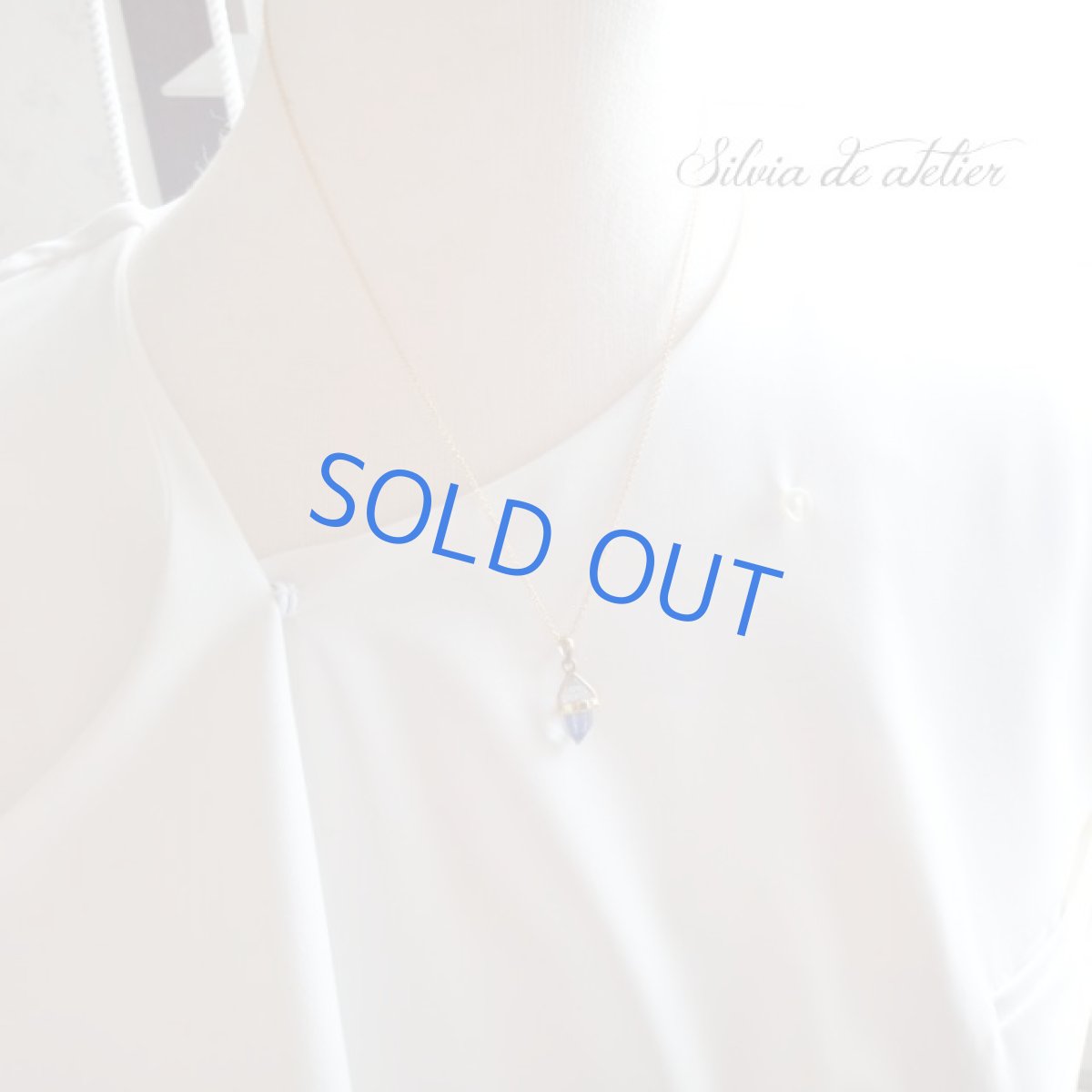 画像5: ＜1点もの・C>　デュモルチェライトインクォーツ　クラスタータイプ　ペンダント　14kgfチェーン約40cm (5)