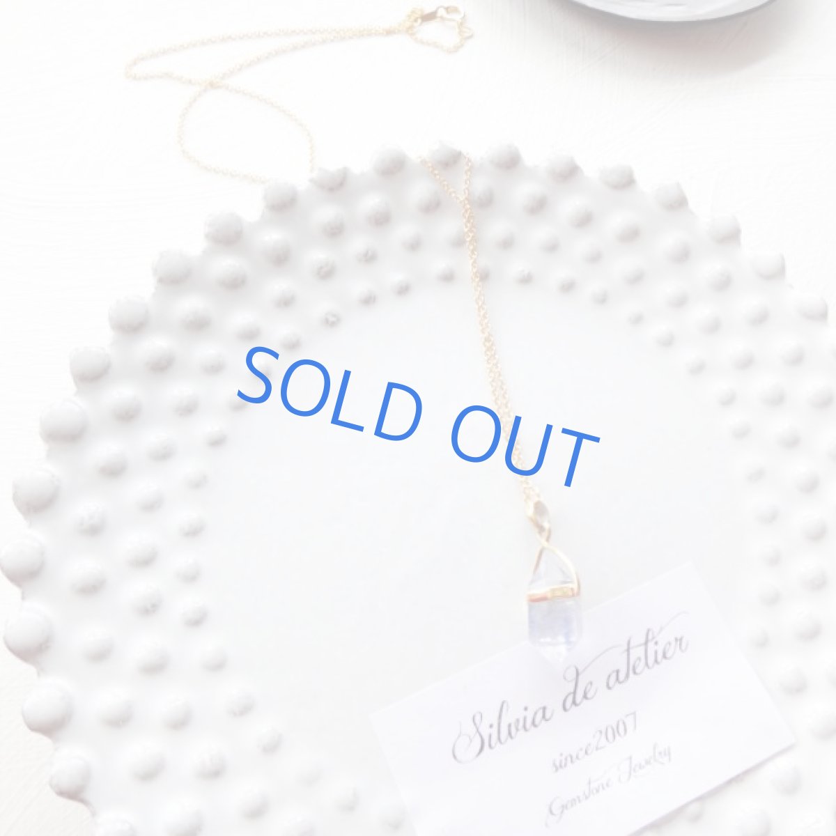 画像3: <1点もの・A> デュモルチェライトインクォーツ クラスタータイプ ペンダント 14kgfチェーン約50cm (3)