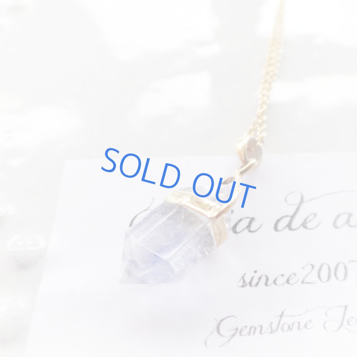 画像5: <1点もの・A> デュモルチェライトインクォーツ クラスタータイプ ペンダント 14kgfチェーン約50cm (5)