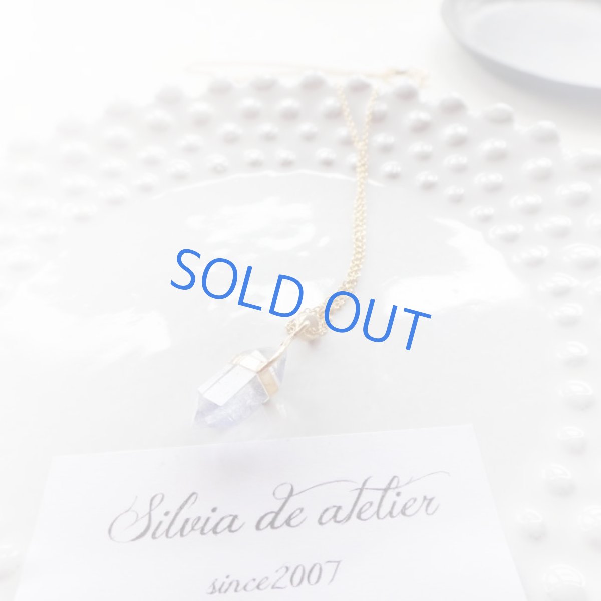 画像4: <1点もの・A> デュモルチェライトインクォーツ クラスタータイプ ペンダント 14kgfチェーン約50cm (4)