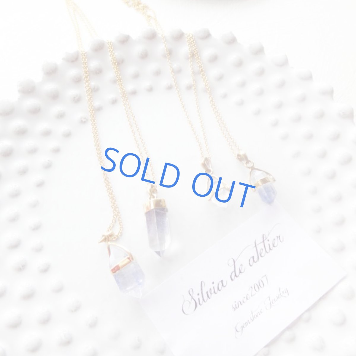 画像7: ＜1点もの・C>　デュモルチェライトインクォーツ　クラスタータイプ　ペンダント　14kgfチェーン約40cm (7)