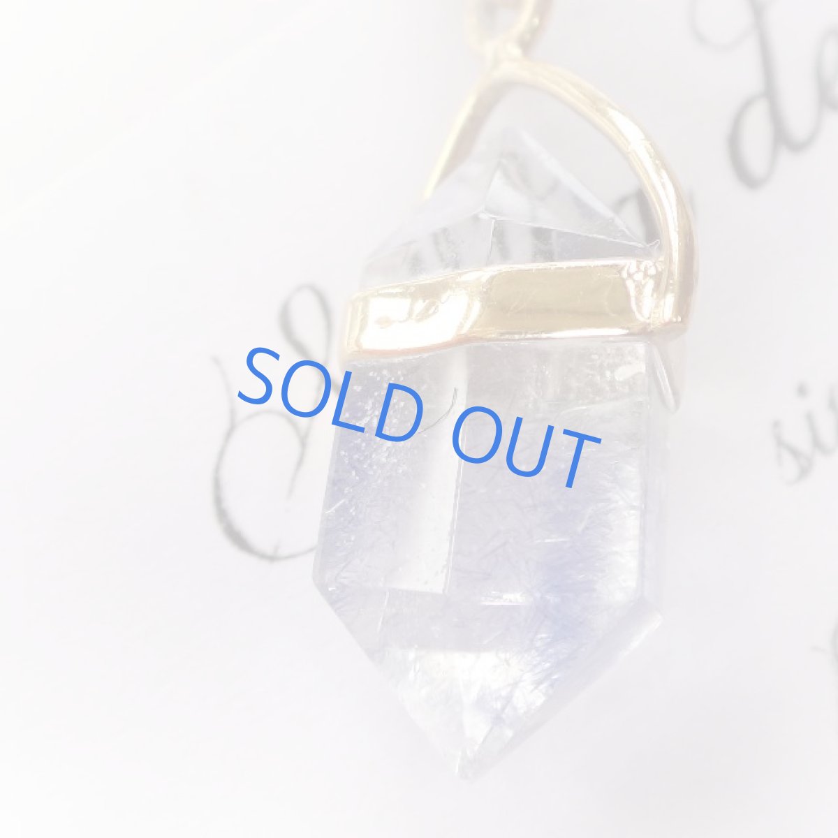 画像2: <1点もの・A> デュモルチェライトインクォーツ クラスタータイプ ペンダント 14kgfチェーン約50cm (2)