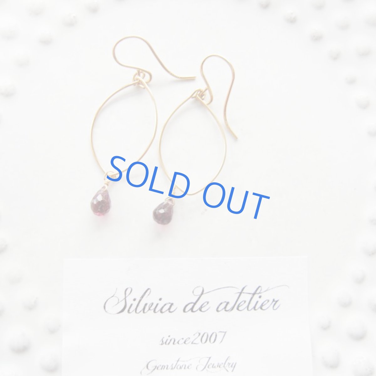 画像4: 1点もの　小粒ピンクトルマリン　マーキスワイヤー　14kgfフックピアス (4)