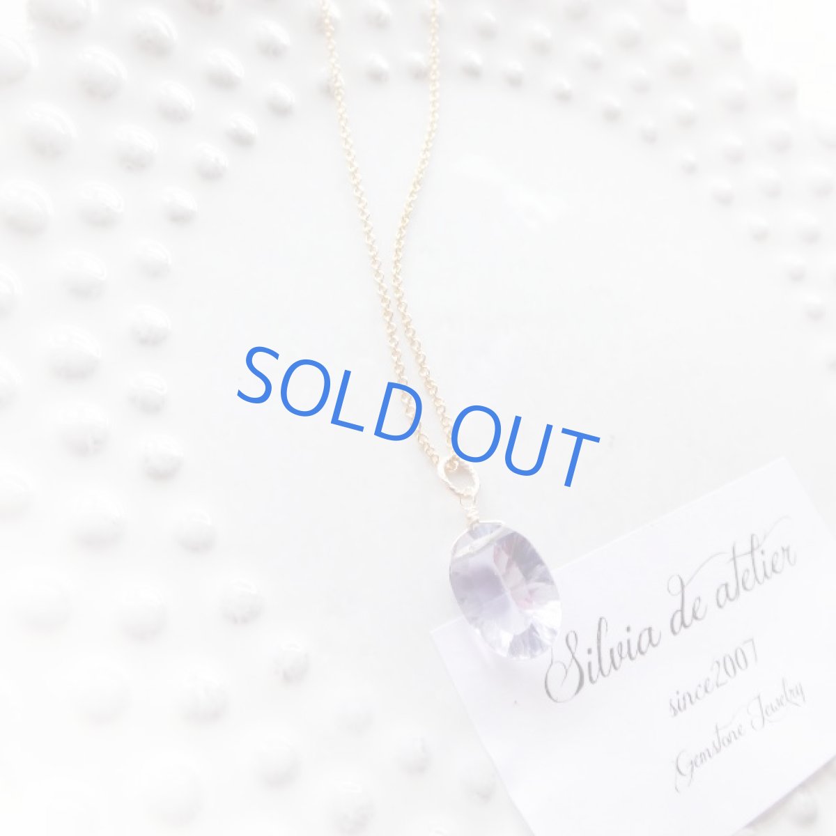 画像3: <1点もの・Eグラデ小＞菫色AAA　宝石質　コンケーブカット　パープルフローライト　14kgf　約40cm　ネックレス (3)