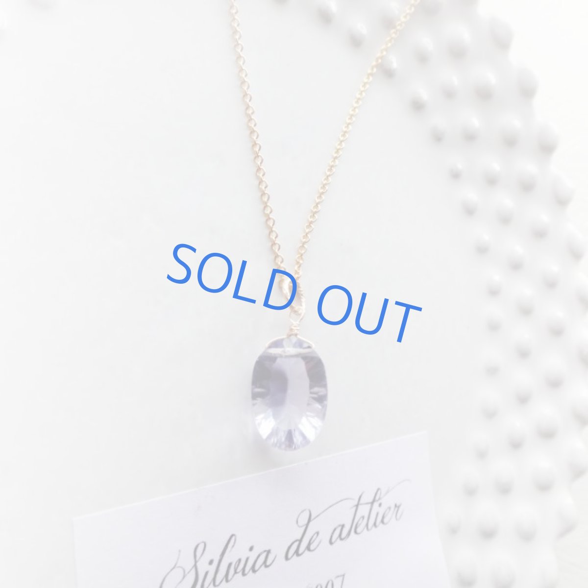 画像4: <1点もの・Eグラデ小＞菫色AAA　宝石質　コンケーブカット　パープルフローライト　14kgf　約40cm　ネックレス (4)