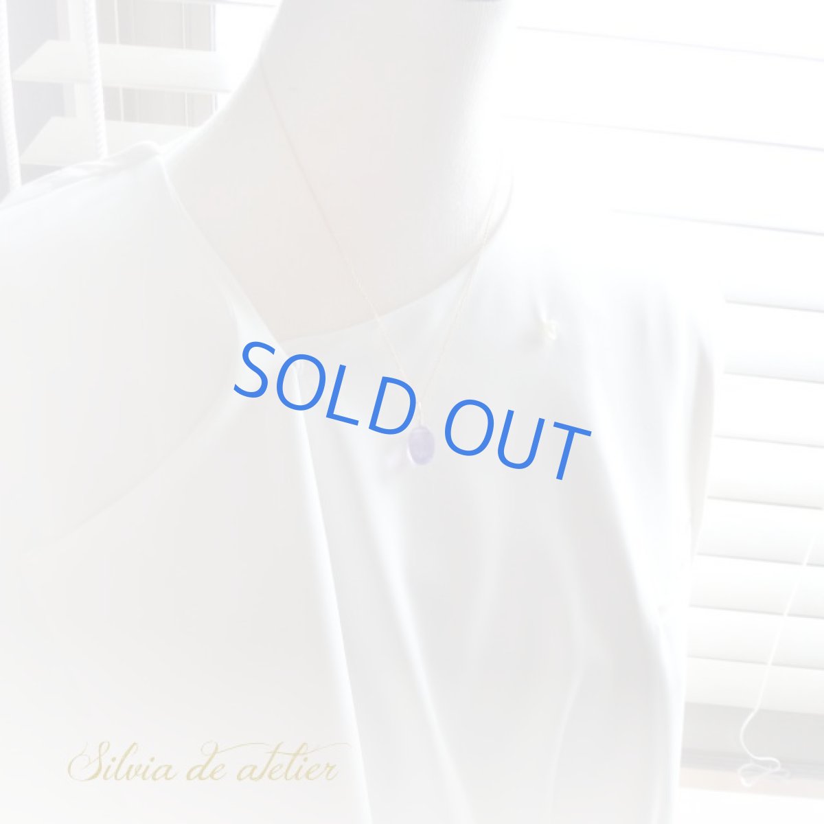 画像7: <1点もの・Fパープル中＞菫色AAA　宝石質　コンケーブカット　パープルフローライト　14kgf　約40cm　ネックレス (7)