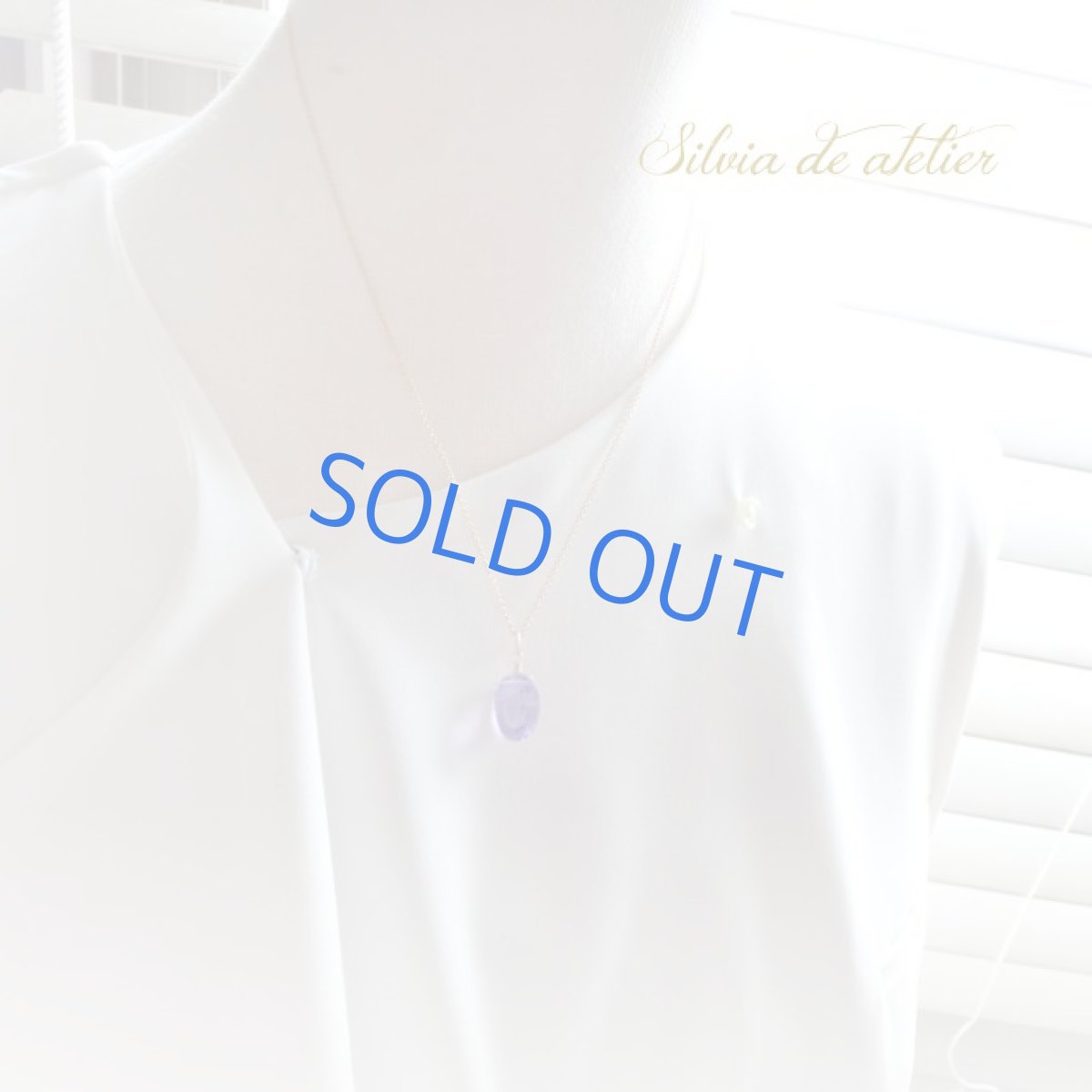 画像6: <1点もの・Fパープル中＞菫色AAA　宝石質　コンケーブカット　パープルフローライト　14kgf　約40cm　ネックレス (6)