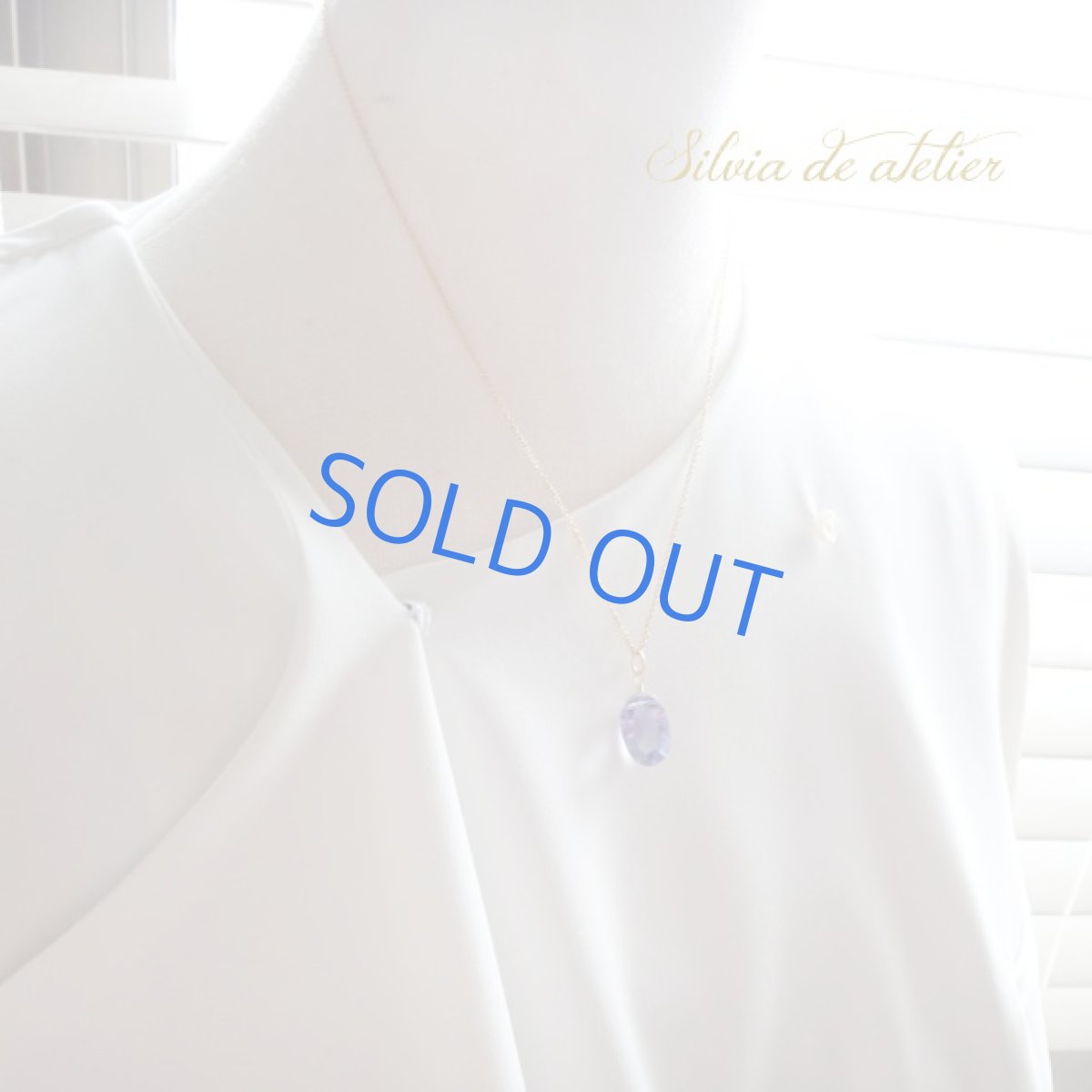 画像6: <1点もの・Eグラデ小＞菫色AAA　宝石質　コンケーブカット　パープルフローライト　14kgf　約40cm　ネックレス (6)