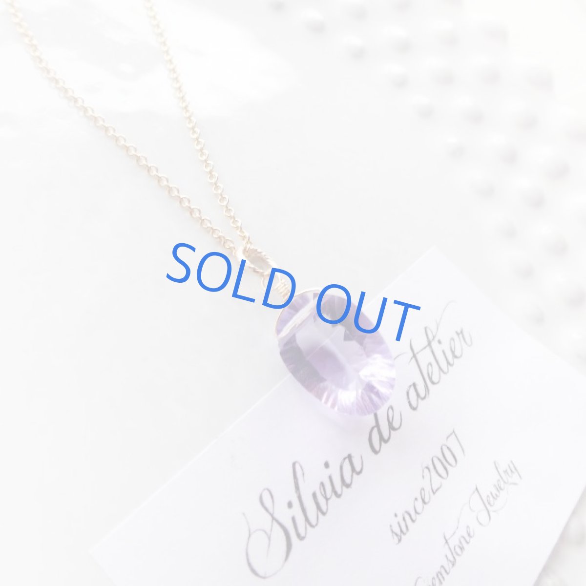 画像5: <1点もの・Fパープル中＞菫色AAA　宝石質　コンケーブカット　パープルフローライト　14kgf　約40cm　ネックレス (5)