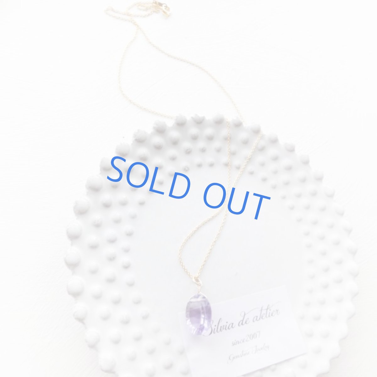 画像4: 【1点もの・Aオーバル】菫色AAA 宝石質 コンケーブカット パープルフローライト 14kgf 約50cm ネックレス (4)