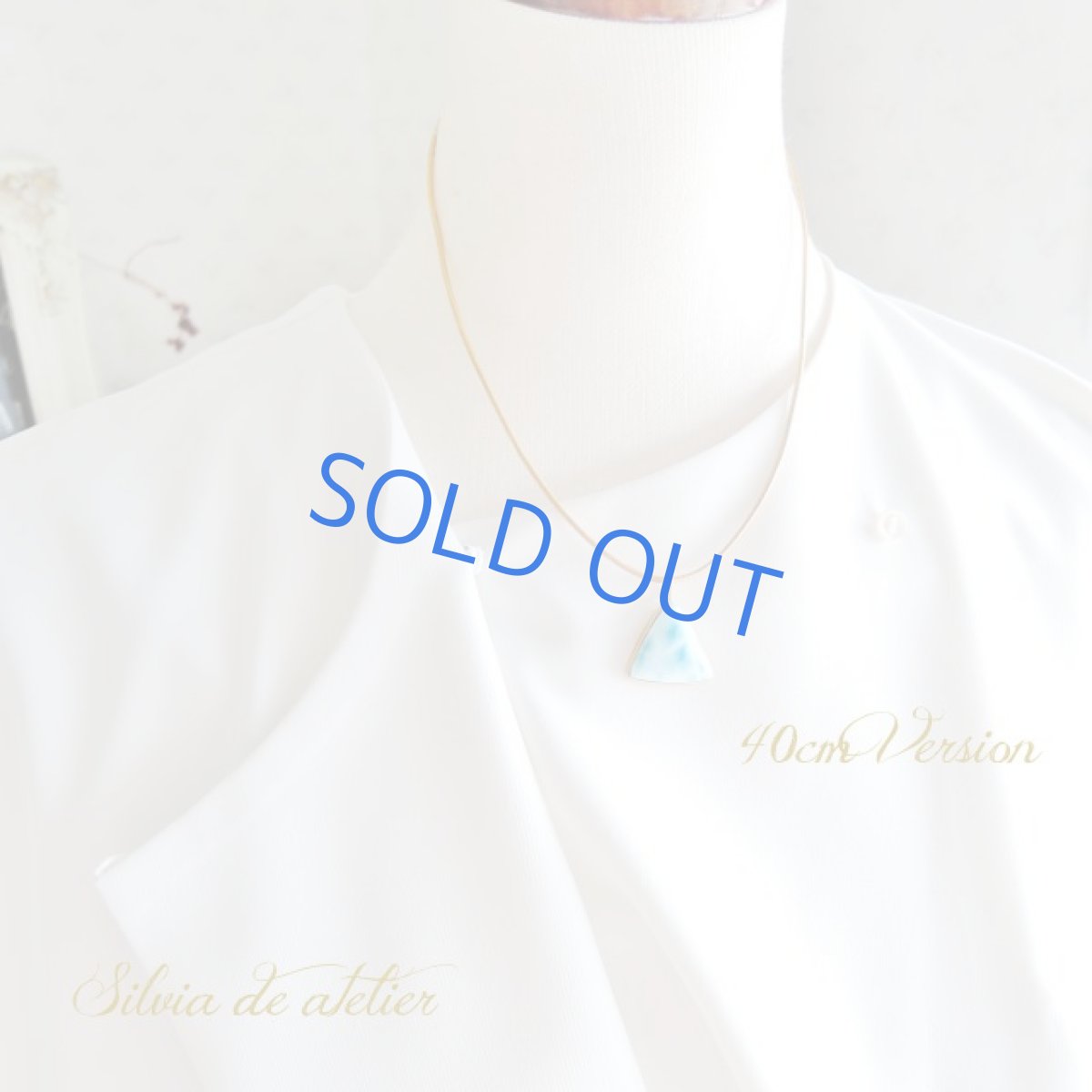 画像7: 1点もの　ドミニカ共和国産カリビアンラリマー　トライアングル　14kgfネックレス約50cm (7)