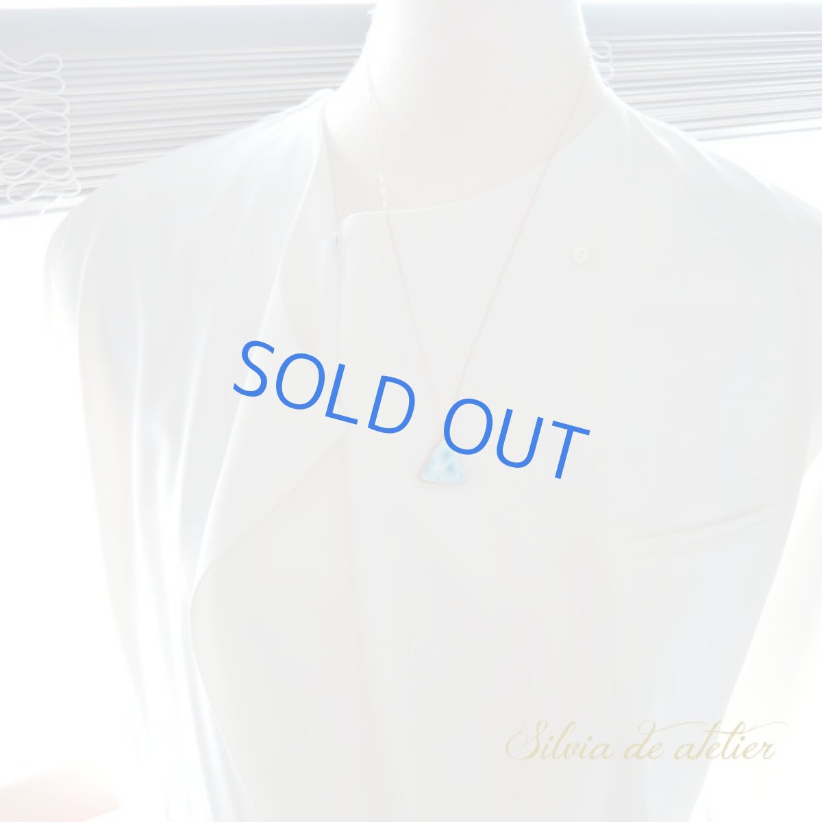 画像5: 1点もの　ドミニカ共和国産カリビアンラリマー　トライアングル　14kgfネックレス約50cm (5)