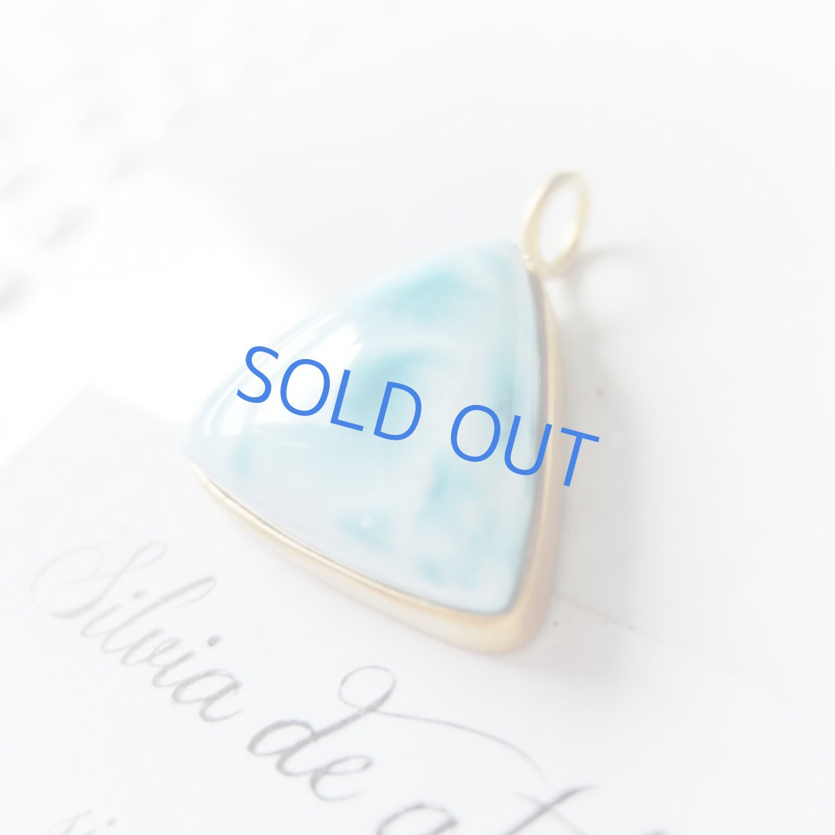 画像3: 1点もの　ドミニカ共和国産カリビアンラリマー　トライアングル　14kgfネックレス約50cm (3)