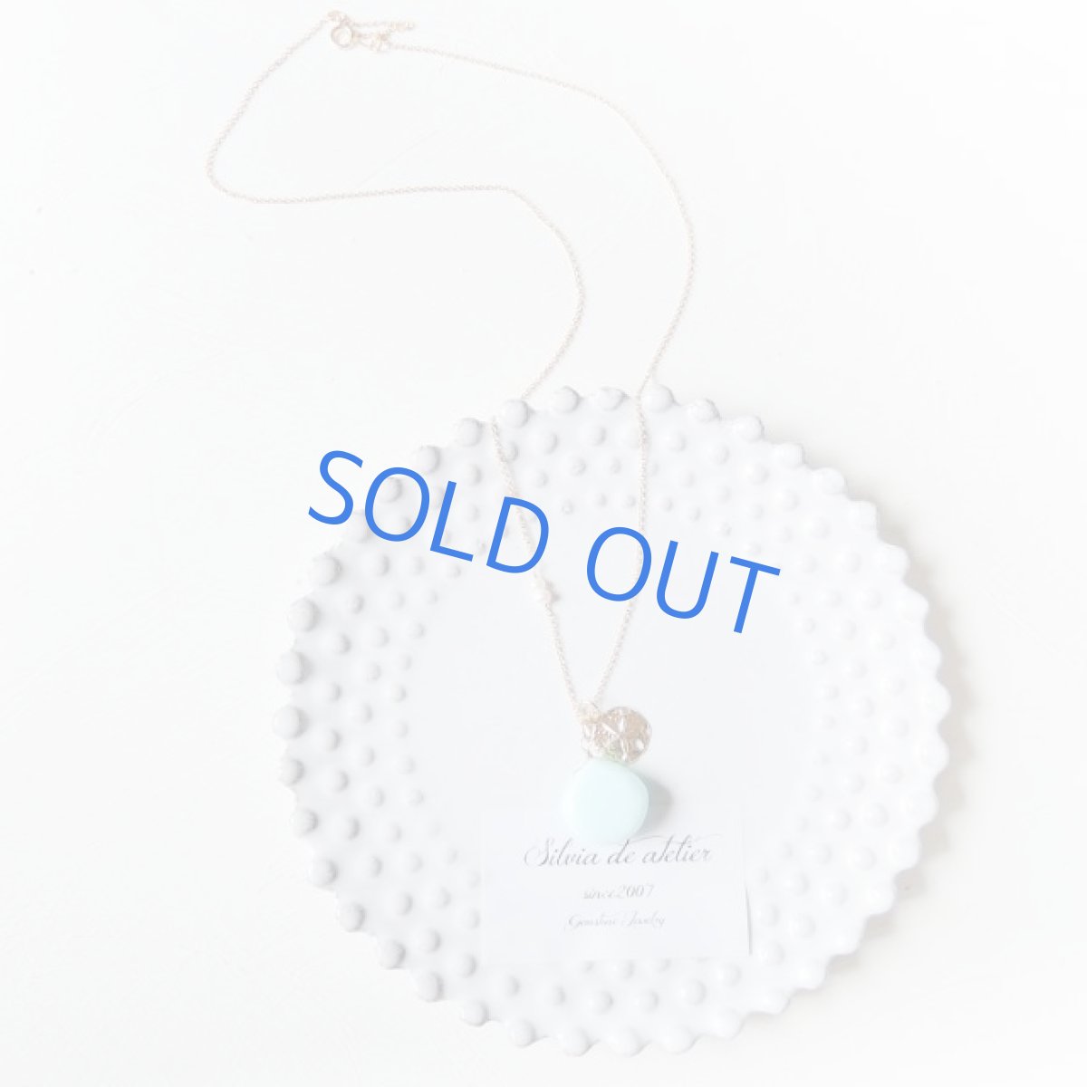 画像2: 1点もの 大粒 ぺルビアンブルーオパール スムースマロン 14kgfネックレス約50cm (2)