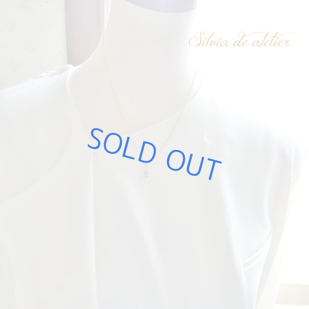 画像8: ＜１点もの・B＞18KYG　宝石質　非加熱ピンクサファイア　ファセットカット　14kgfチェーンネックレス (8)