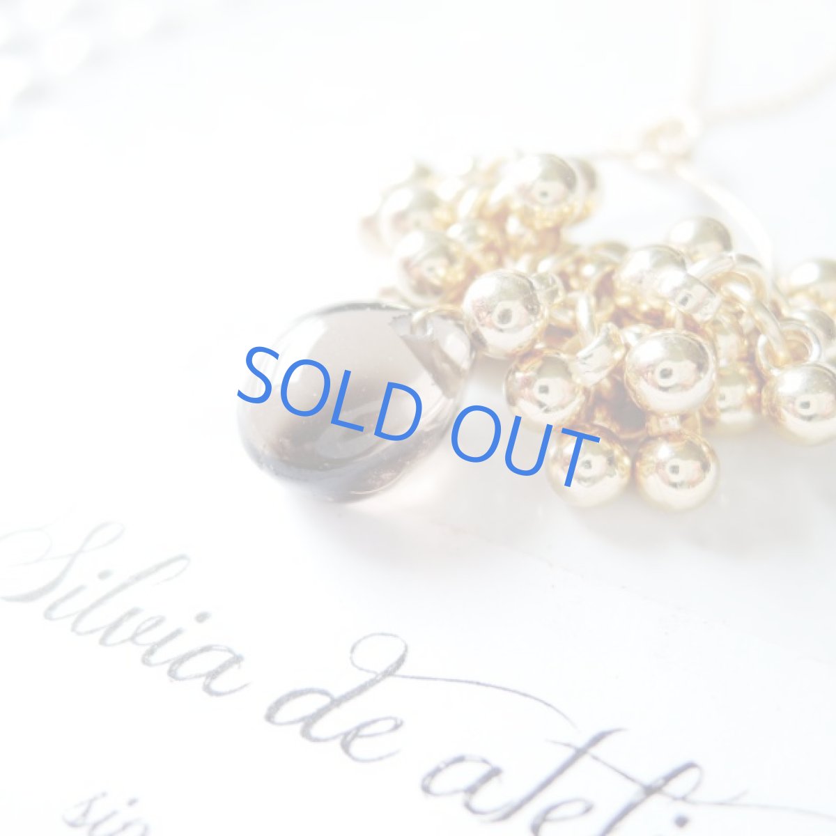 画像2: ＜１点もの＞スモーキークォーツ　ゴールドボールタッセル　14kgfチェーンネックレス (2)