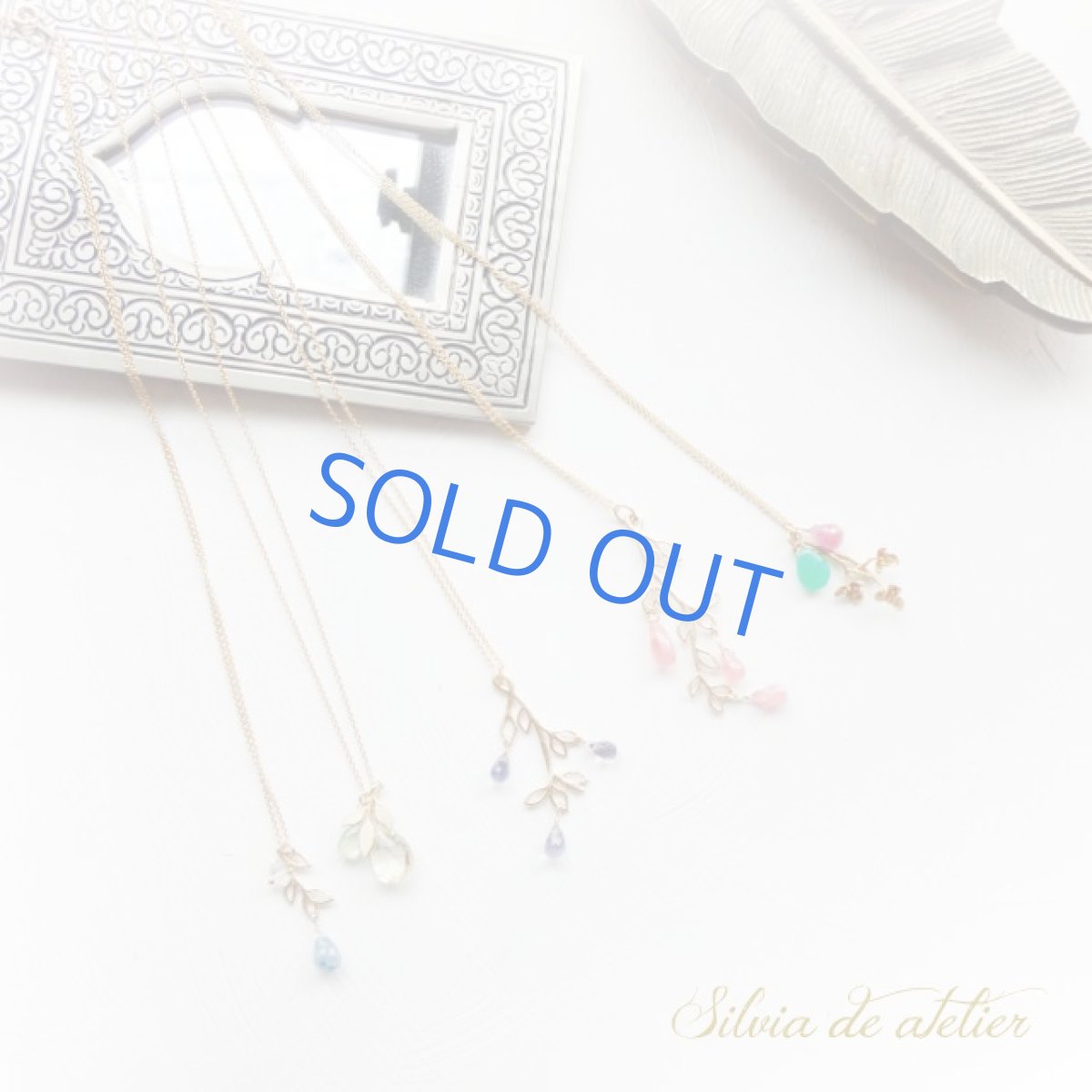 画像6: ＜１点もの＞リーフチャーム　クリソプレイズ＆ピンクサファイア　チャーム式　14kgfチェーンネックレス (6)