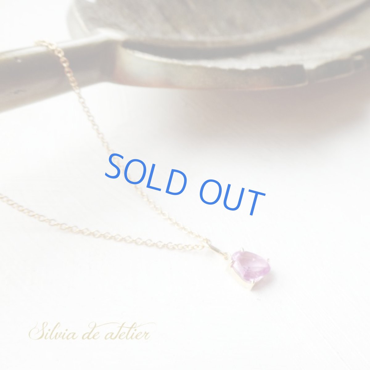 画像3: <1点もの・A>18KYG 宝石質 非加熱ピンクサファイア ファセットカット 14kgfチェーンネックレス (3)