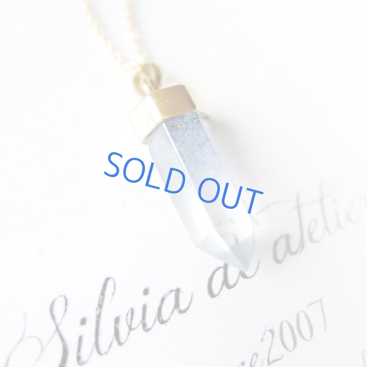 画像3: <1点もの・B>デュモルチェライトインクォーツ 14kgfチェーンネックレス約50cm (3)