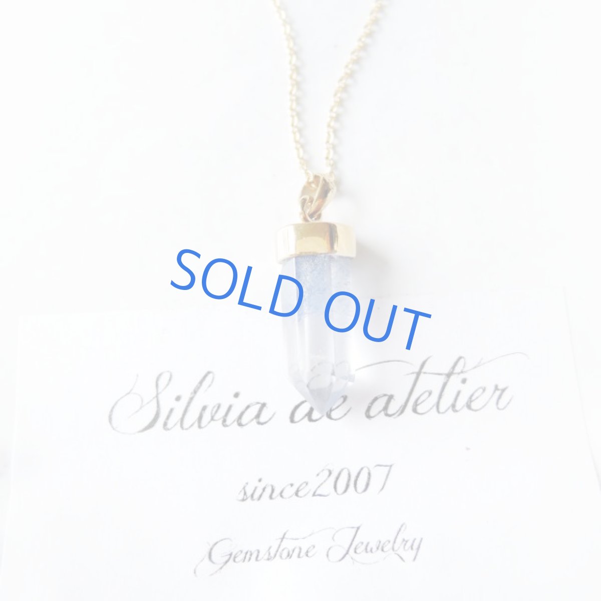 画像2: <1点もの・B>デュモルチェライトインクォーツ 14kgfチェーンネックレス約50cm (2)