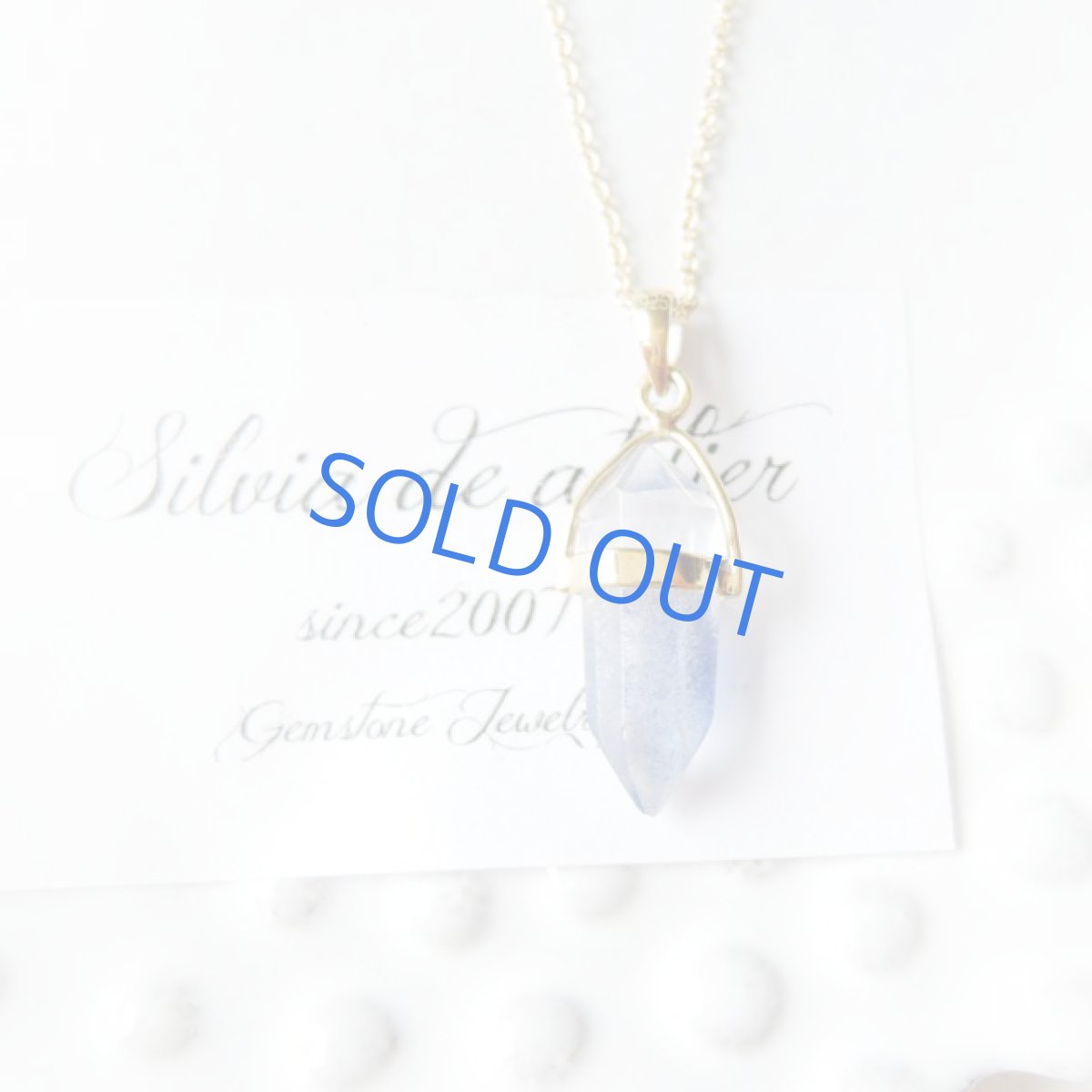 画像3: ＜１点もの・C＞デュモルチェライトインクォーツ　14kgfチェーンネックレス約50cm (3)