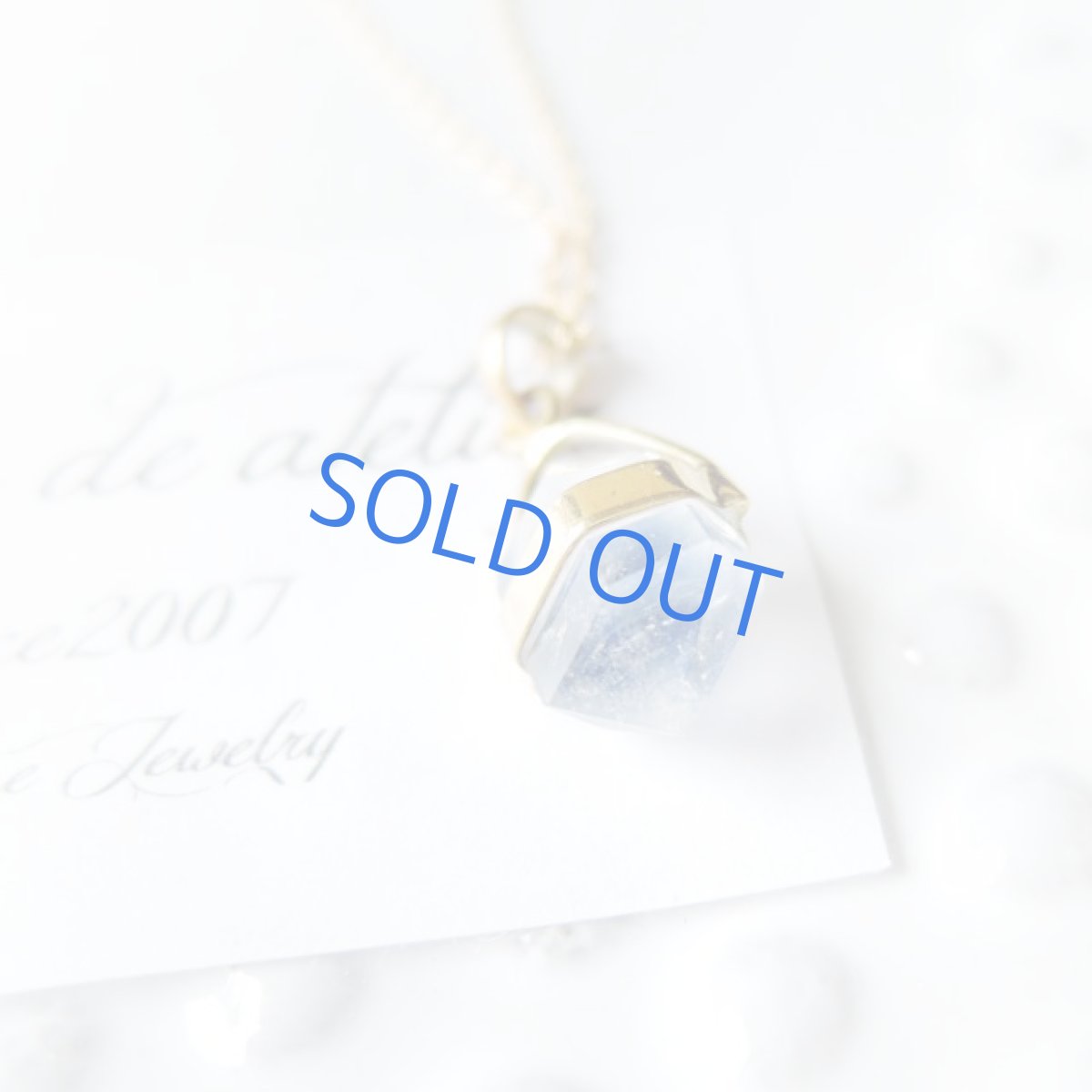 画像5: ＜１点もの・E＞デュモルチェライトインクォーツ　14kgfチェーンネックレス約40cm (5)