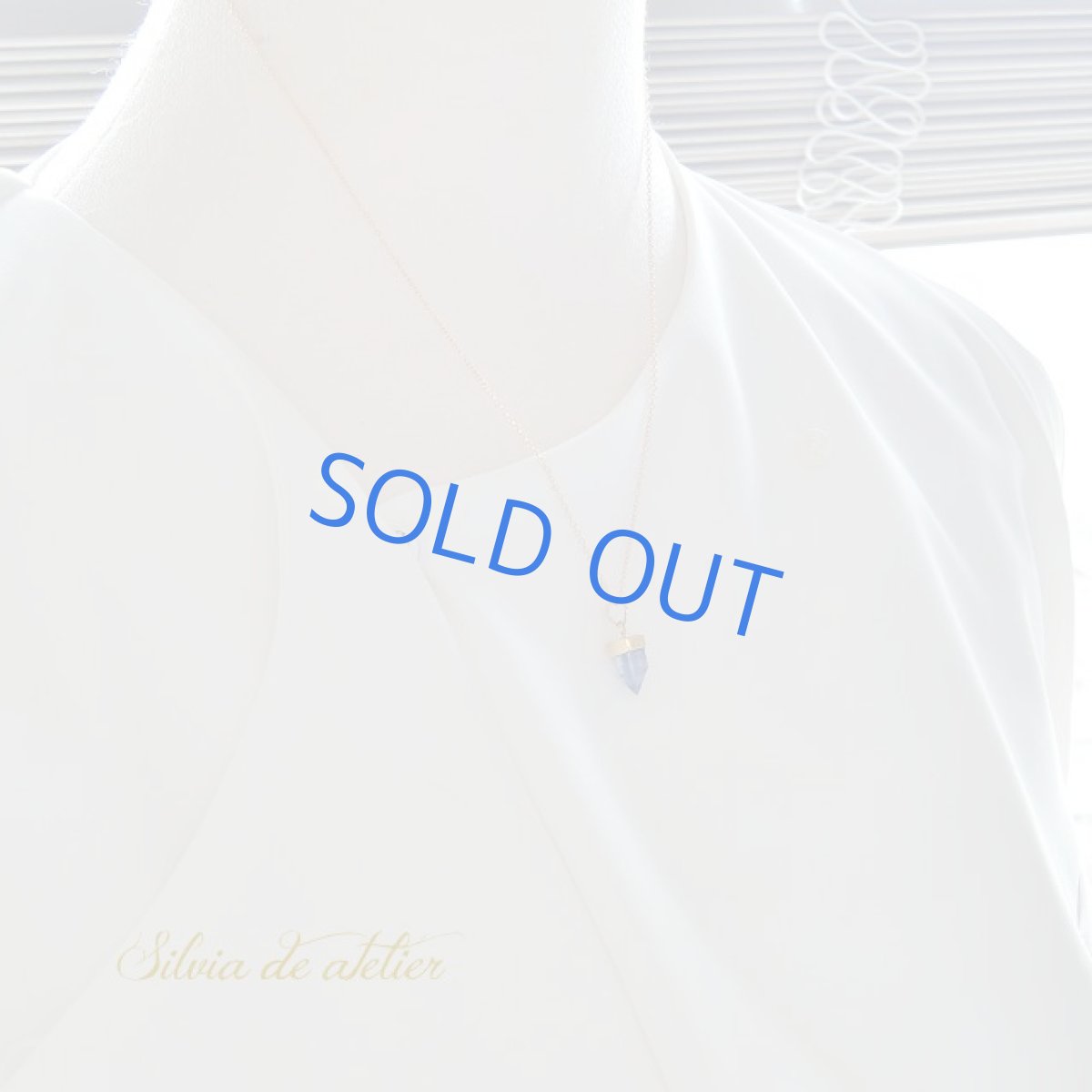 画像7: ＜１点もの・D＞デュモルチェライトインクォーツ　14kgfチェーンネックレス約40cm (7)