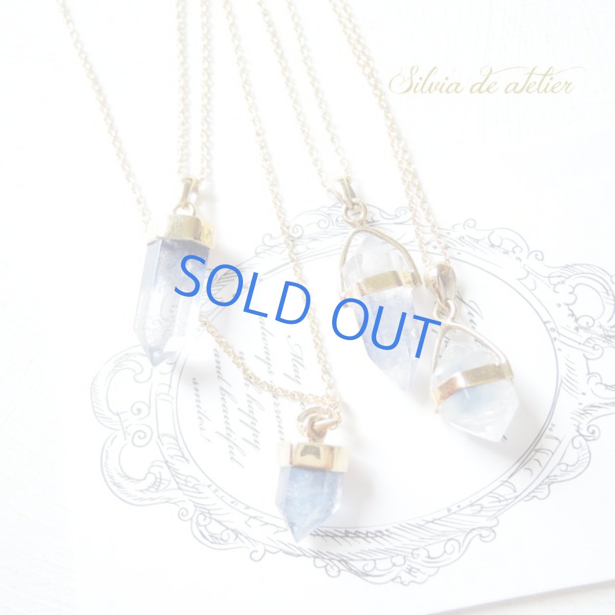 画像8: <1点もの・B>デュモルチェライトインクォーツ 14kgfチェーンネックレス約50cm (8)