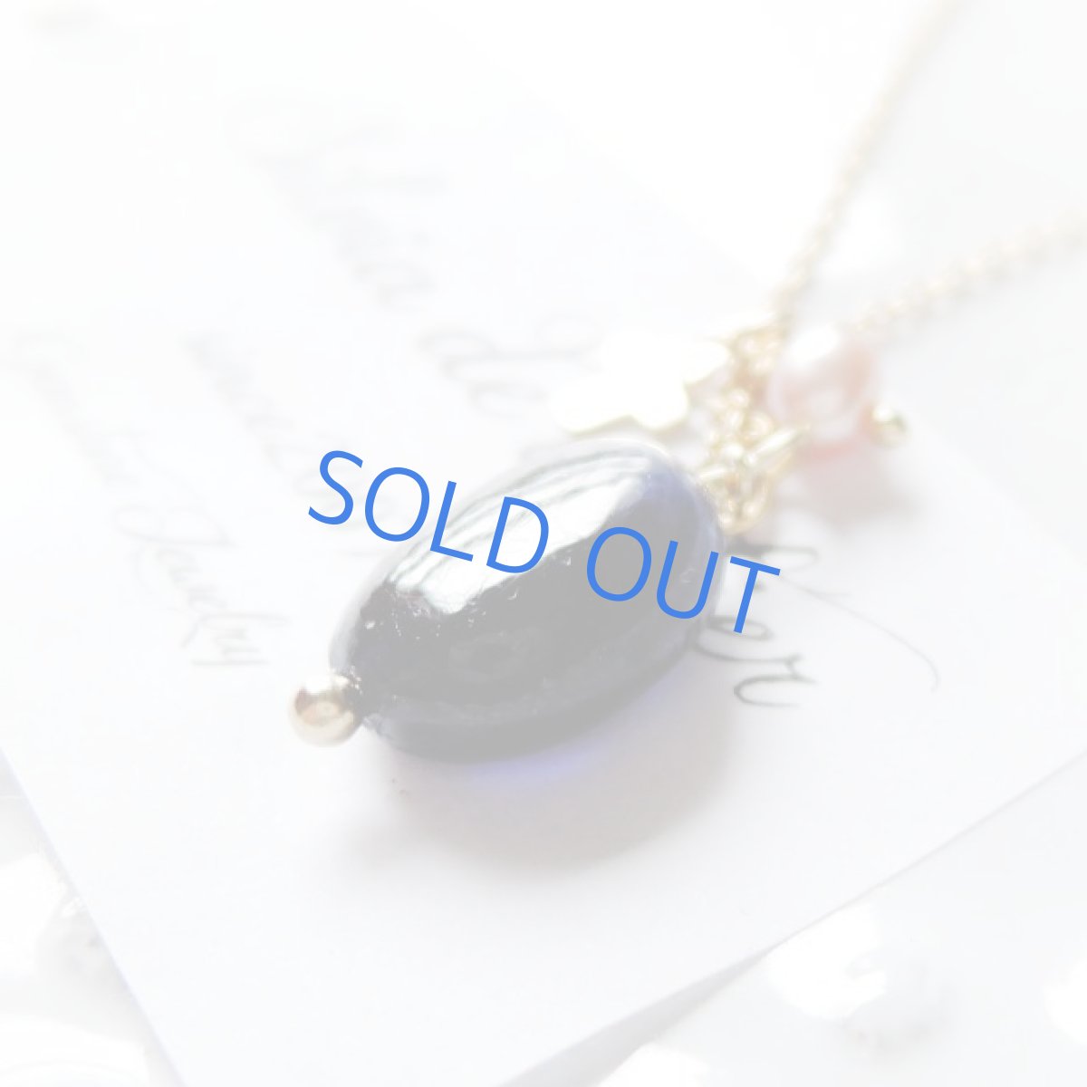 画像2: ＜１点もの＞濃紺　ブルーサファイア　タンブル　14kgfチェーンネックレス (2)