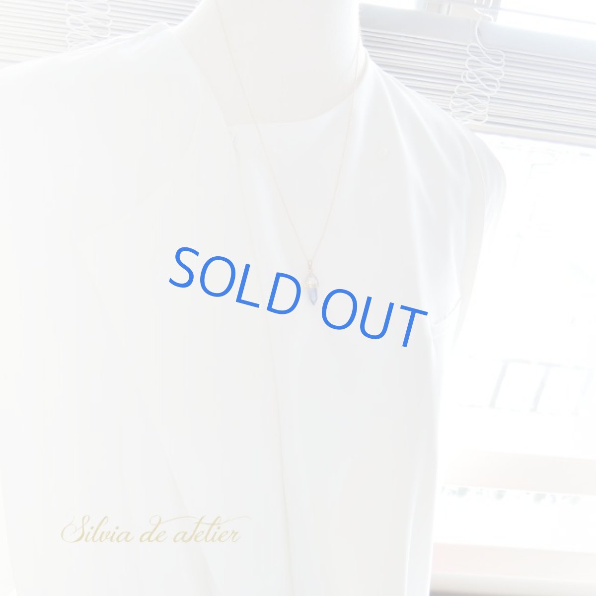 画像7: ＜１点もの・C＞デュモルチェライトインクォーツ　14kgfチェーンネックレス約50cm (7)