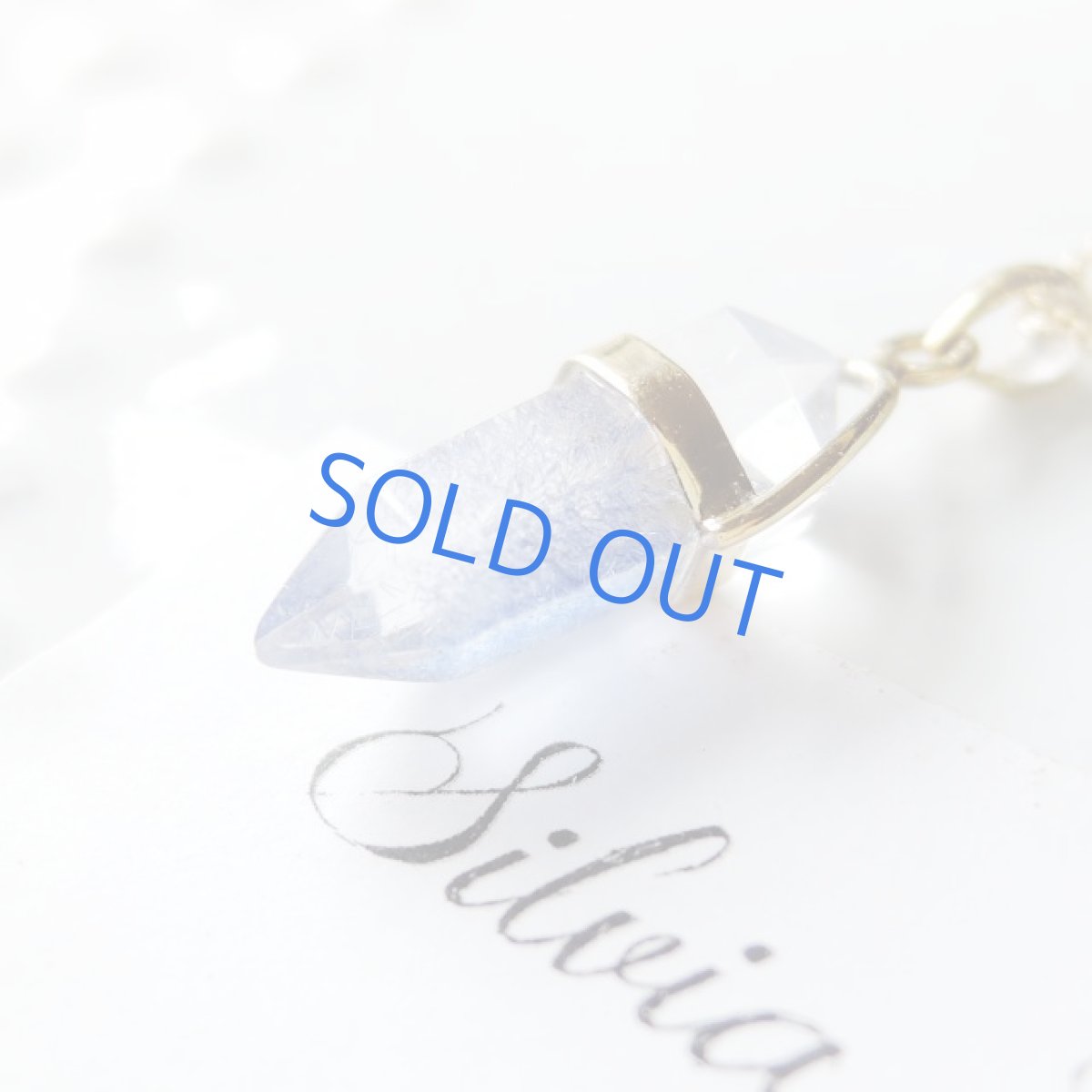 画像2: ＜１点もの・C＞デュモルチェライトインクォーツ　14kgfチェーンネックレス約50cm (2)