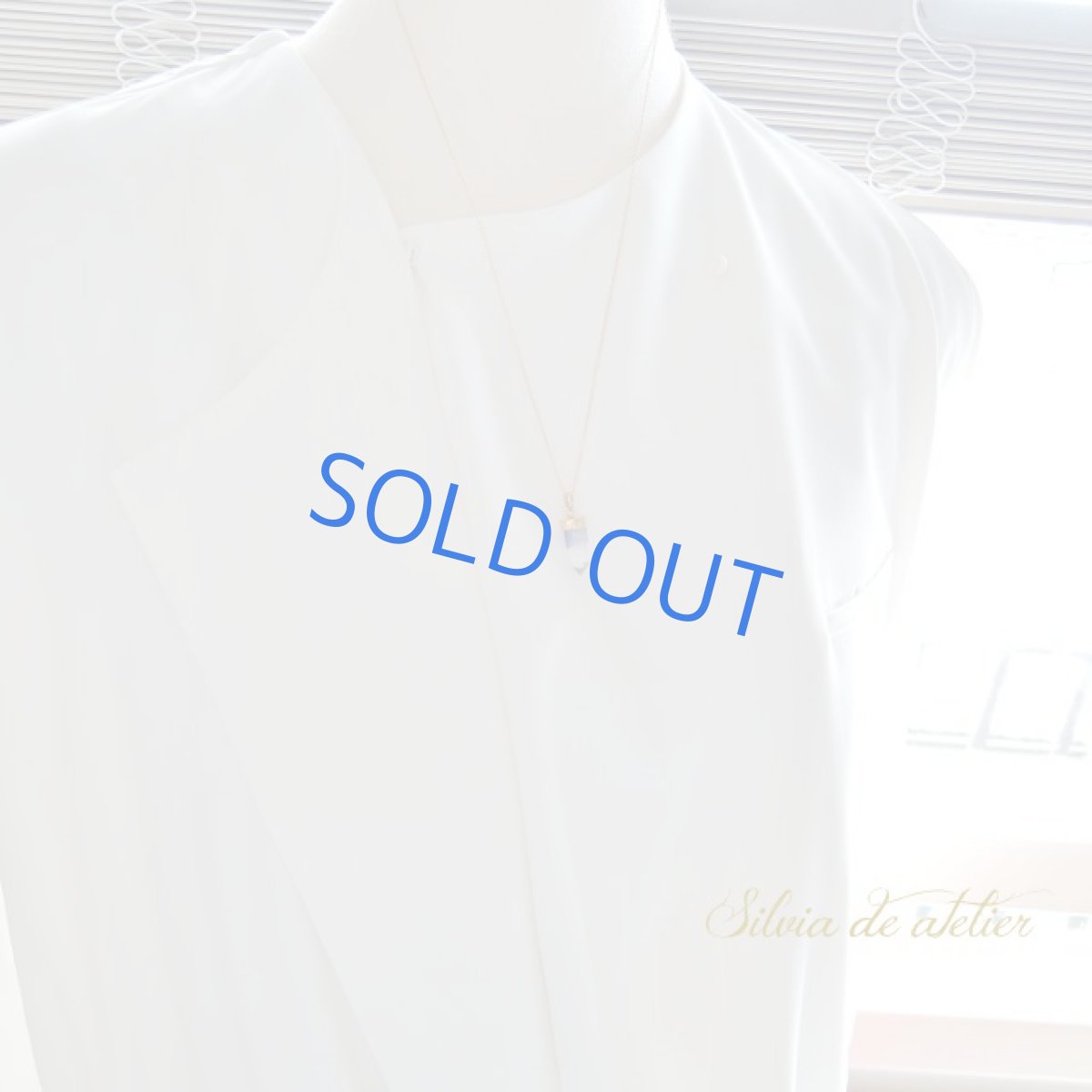 画像7: <1点もの・B>デュモルチェライトインクォーツ 14kgfチェーンネックレス約50cm (7)