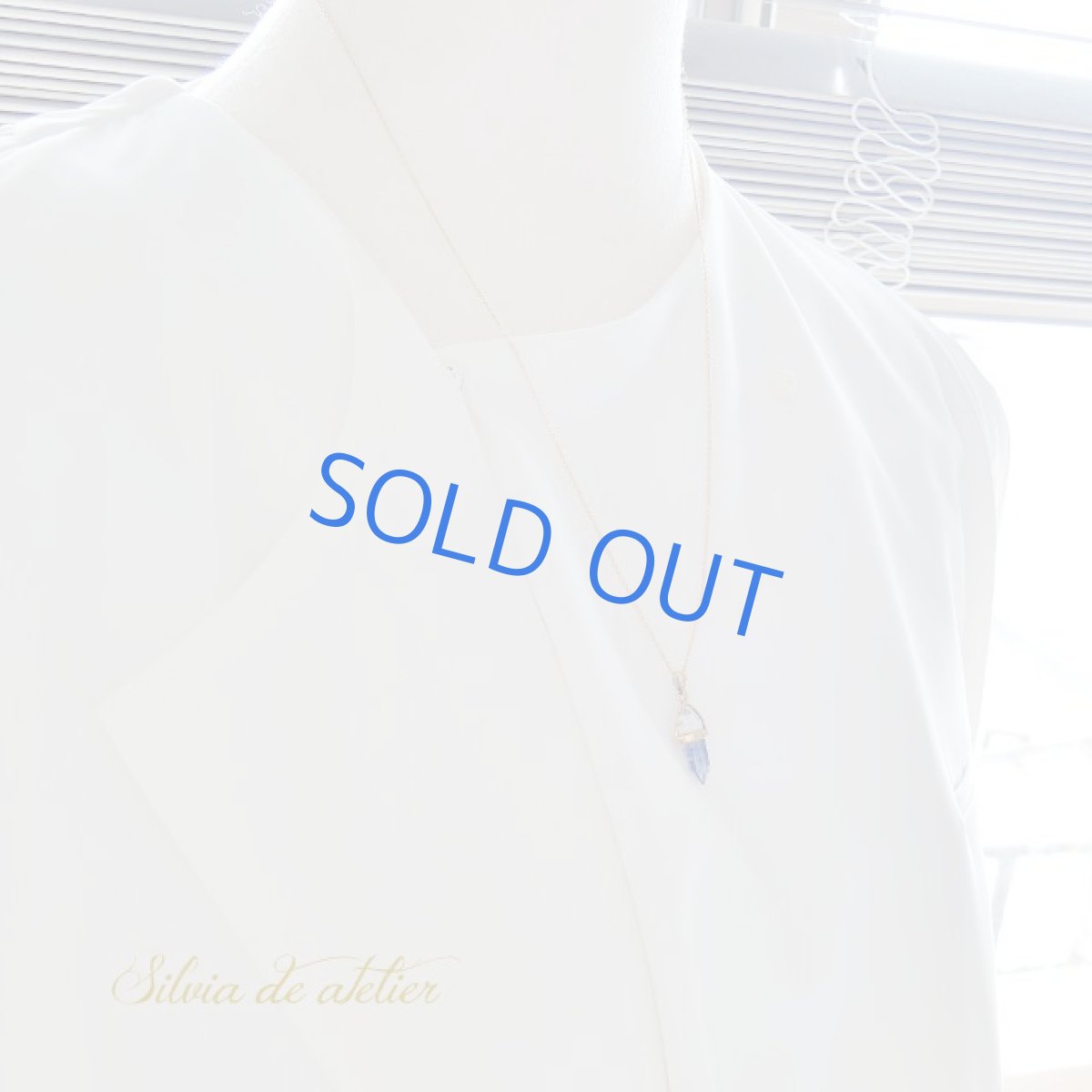 画像8: ＜１点もの・C＞デュモルチェライトインクォーツ　14kgfチェーンネックレス約50cm (8)