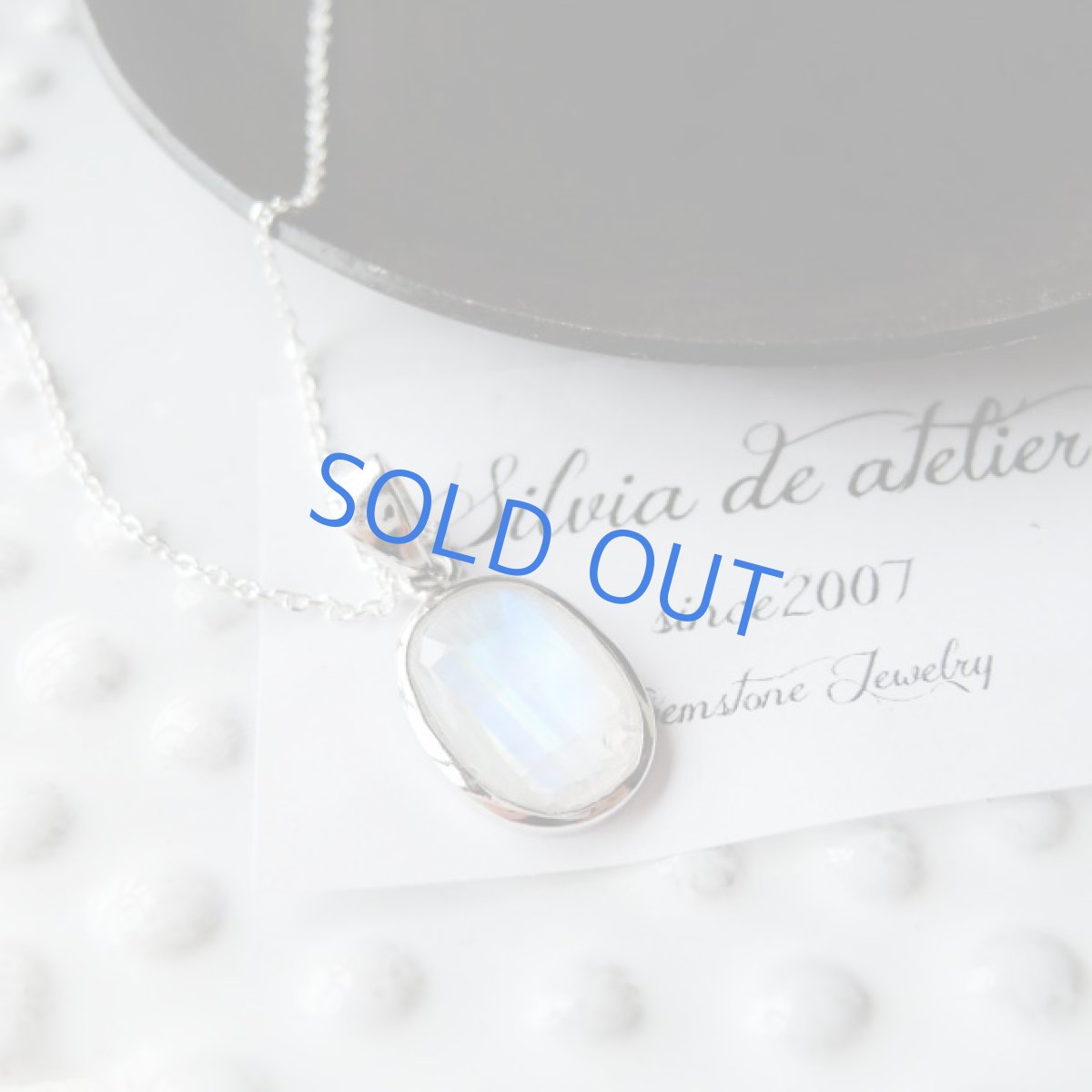 画像7: ＜1点もの＞AAAランク　レインボームーンストーン（ホワイトラブラド）ローズカット　silver925　ネックレス (7)