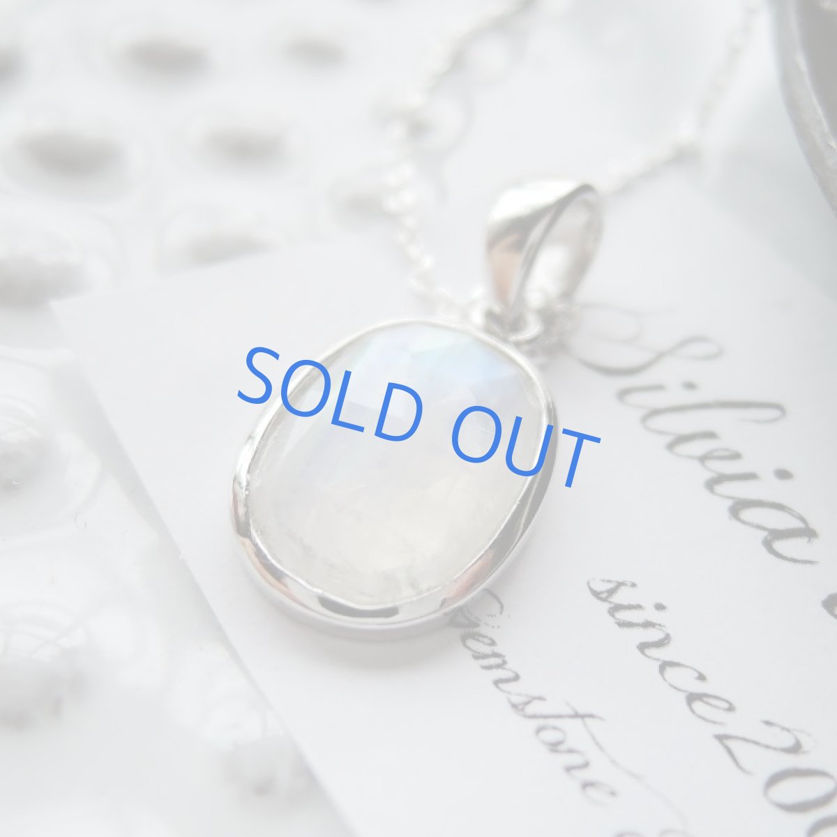 画像6: ＜1点もの＞AAAランク　レインボームーンストーン（ホワイトラブラド）ローズカット　silver925　ネックレス (6)