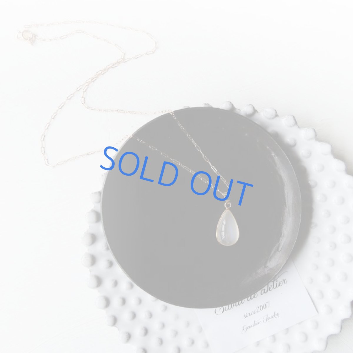 画像3: ＜1点もの・B＞AAAランク　ロイヤルブルームーンストーン（ペリステライト）　カボション　14kgf　ネックレス (3)