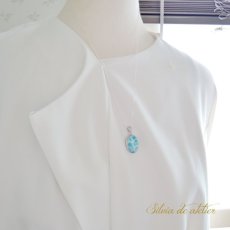 画像7: ＜１点もの・A＞AAAランク　ドミニカ共和国産ラリマー　silver925　50cmネックレス (7)